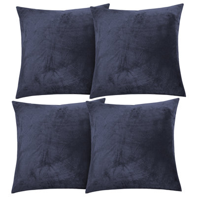 Aspire Homeware Square Plain Velvet Scatter Cushion Cover
