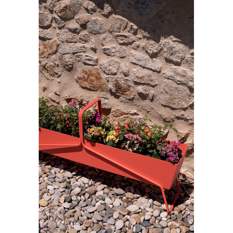 Basket Metal Planter, Deep Blue