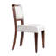 Finition noyer, rembourrée, 2, chaises de salle à manger, design traditionnel élégant, dossiers confortables, convient aux rassemblements formels 2, structure traditionnelle en bois massif rembourré, coussins, famille