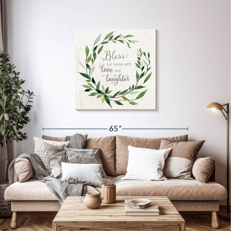 Plaque murale «Khylige Bless This Home», H 36 po x l 36 po