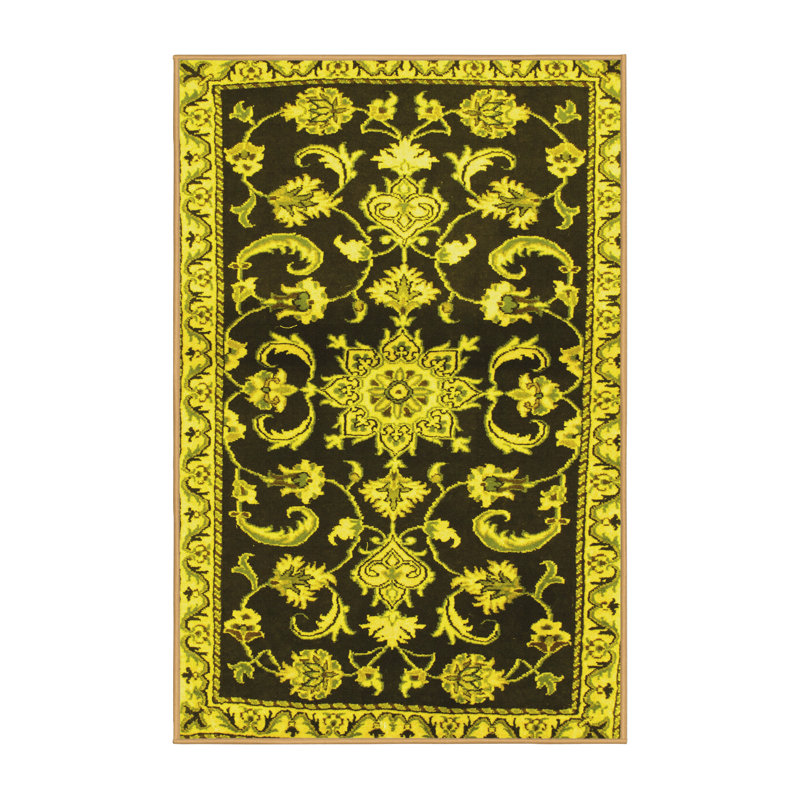 Mashawnda Washable Oriental Indoor Rug, Rectangle 2' x 3'