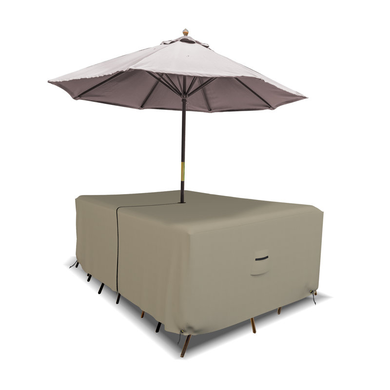 Outdoor Cover, 58.4cm H x 274.3cm W x 208.3cm D, Beige