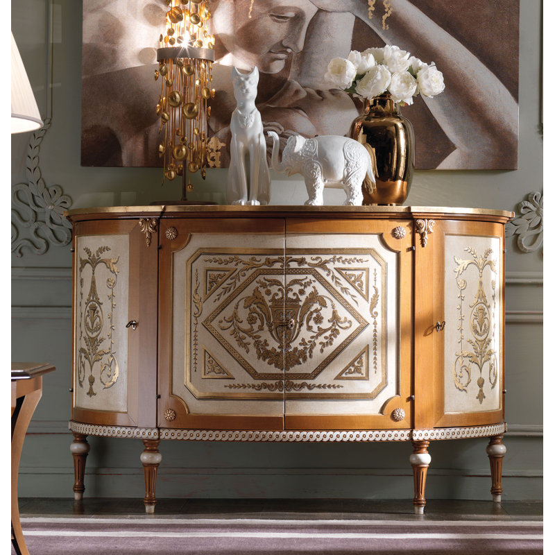 Demilune Handpainted Buffet Table