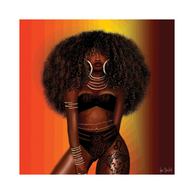 Leo 1 Piece Wrapped Canvas Wall Art, 45.72 cm H x 45.72 cm W x 3.175 cm D