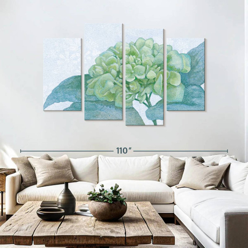 Blue Hydrangea I, 54" H x 84" W