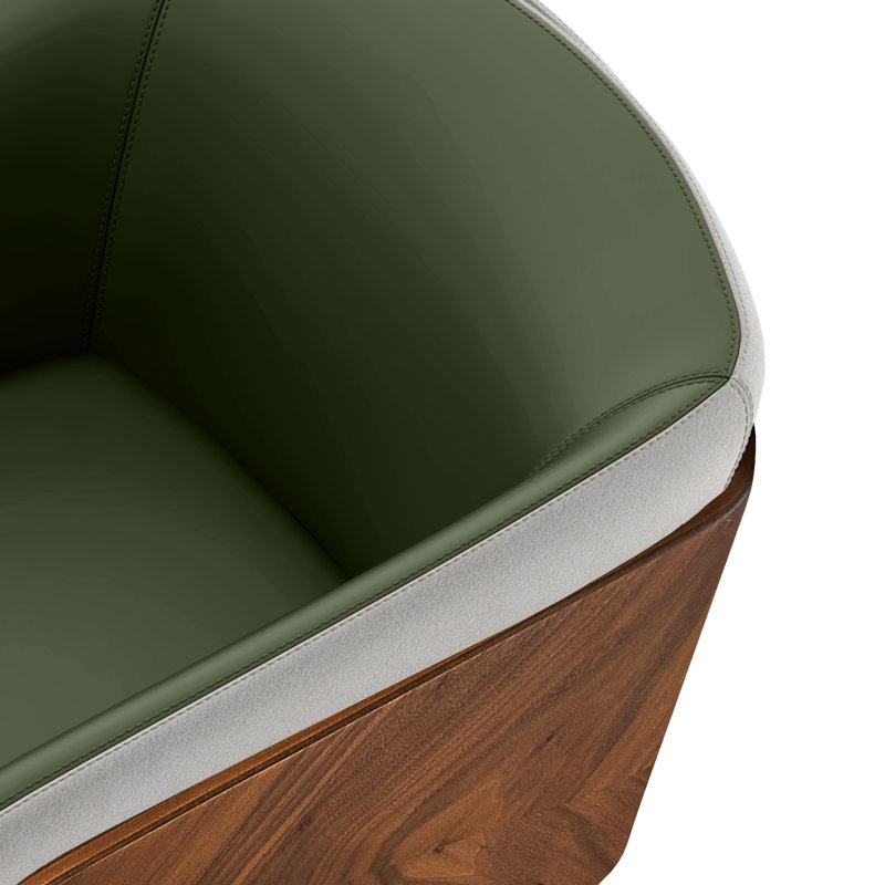 Enrico Fabric Upholstered Dining /Arm Chair, Army Green