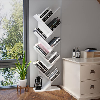 Troy 127cm H x 40cm W Geometric Bookcase