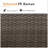 2-Piece All-Weather Outdoor Rattan Patio Furniture Set with  25.2 Inches Width Armless Sofa & Coffee Table