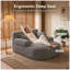 Chaise longue en velours côtelé sans assemblage-993124528