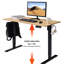 Bureau électrique électrique, 24 po x 48 po, couleur ambre et graphite, surface monobloc de 1 po d'épaisseur, espace de travail ergonomique, bureau à faible bruit, hauteur réglable, assemblage facile