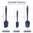 600ºF High Heat-Resistant Silicone Spatula Set Of 3, Seamless BPA-Free Kitchen Baking Cooking Mixing Scraping Flexible Rubber Silicone Scraper For Cake Non-Stick Cookware-71102566