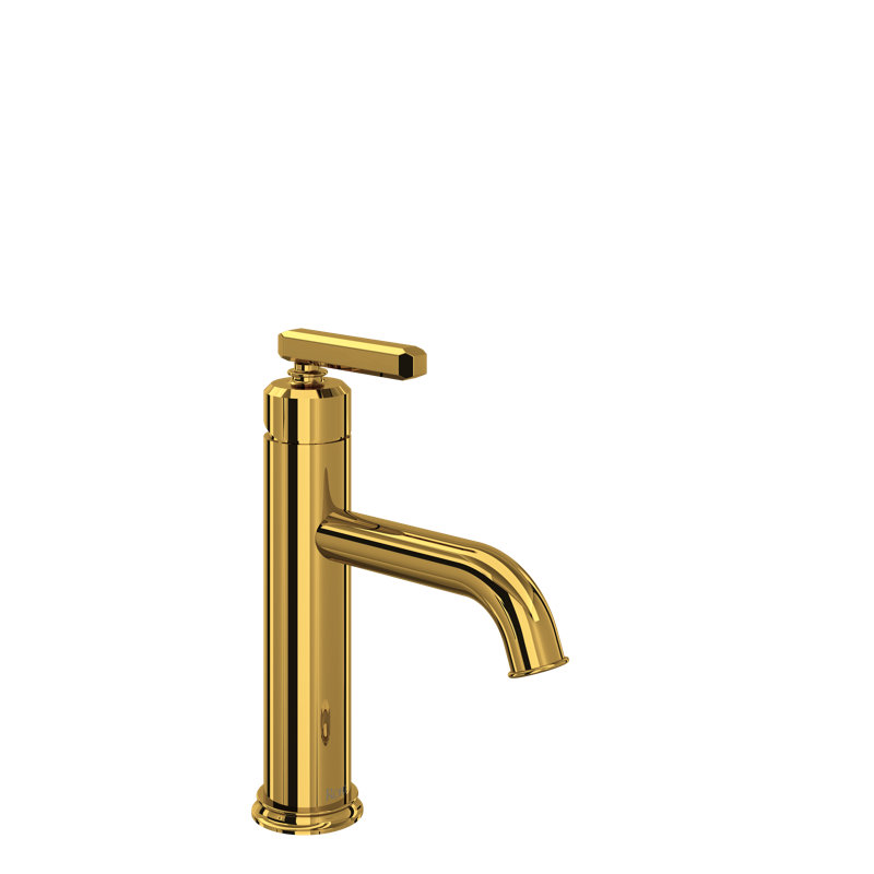 Apothecary Single Hole Bathroom Faucet with Drain Assembly, Unlacquered Brass