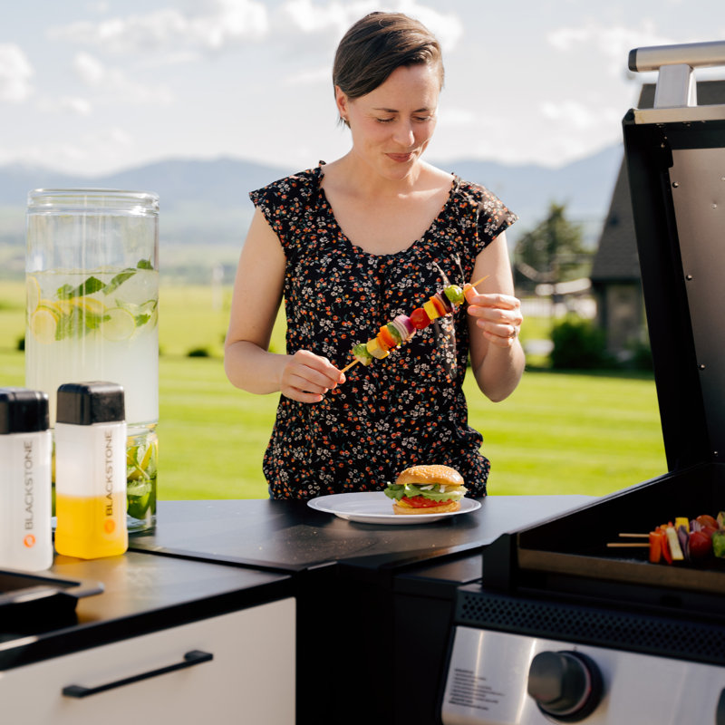 Blackstone Outdoor Kitchen Corner Cabinet with Double Doors and Interior Shelving