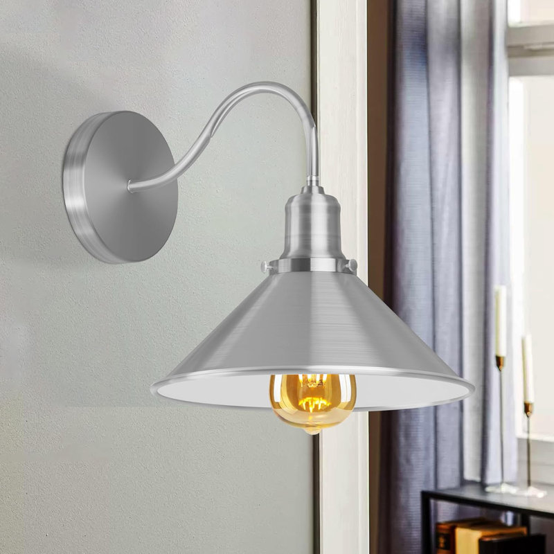 Mcniel Armed Sconce, Satin Nickel