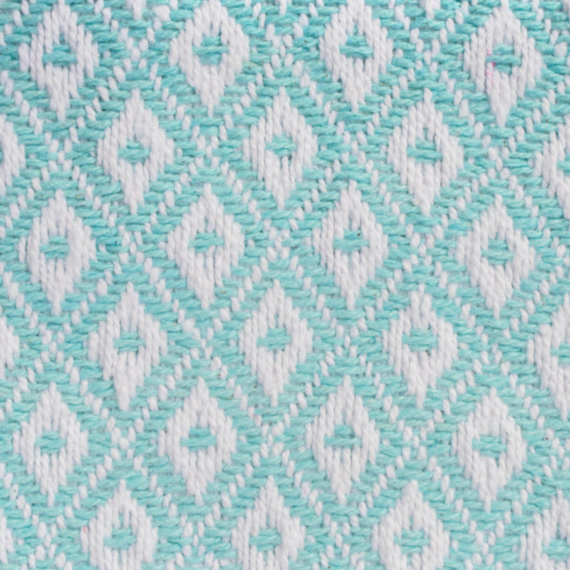 Hand Woven Throw Blanket, Aqua