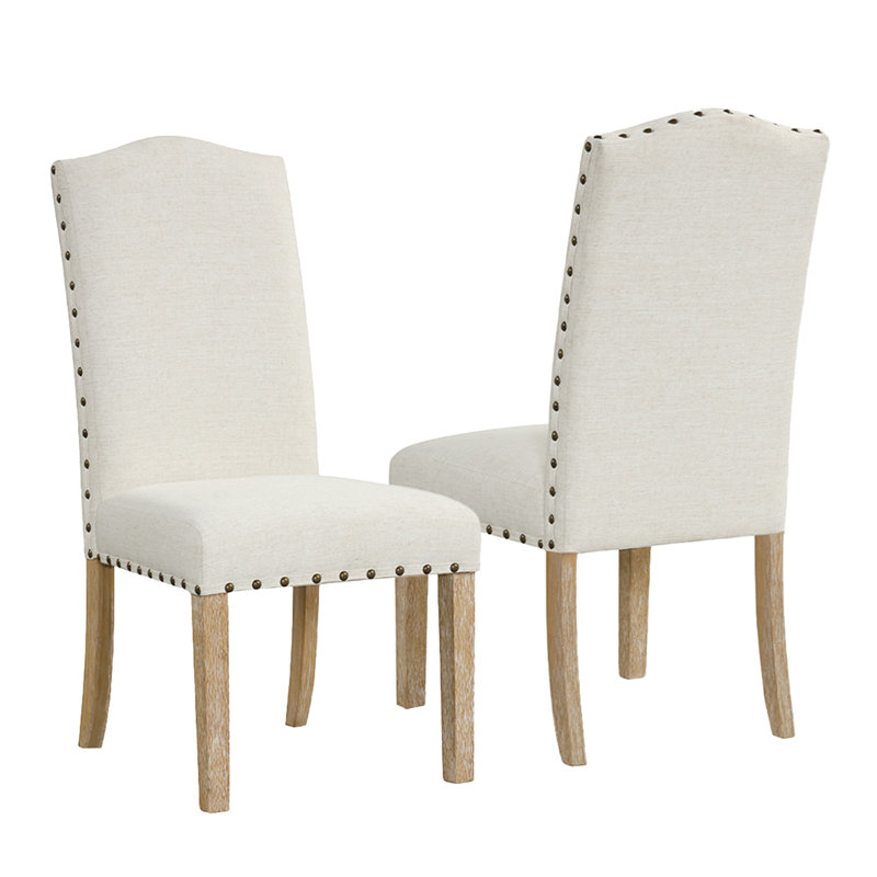 Araelynn Curved Top Parson Dining Chairs , Cream