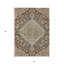 Tapis intérieur / extérieur oriental lavable beige et gris chocolat 3 pi x 5 pi