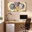 Ensemble de 1 tableau ornemental vintage à motif floral d'hortensia sur toile tendue-294359109