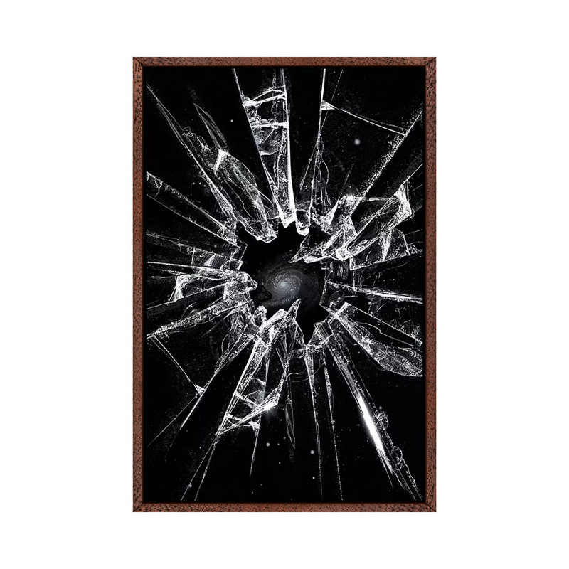 Broken by Nicebleed - Print on Canvas, 66.04cm H x 45.72cm W x 3.81cm D, Classic Brown Wood Framed