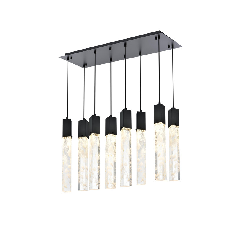 Luminaire suspendu 36 po Aurora, Noir