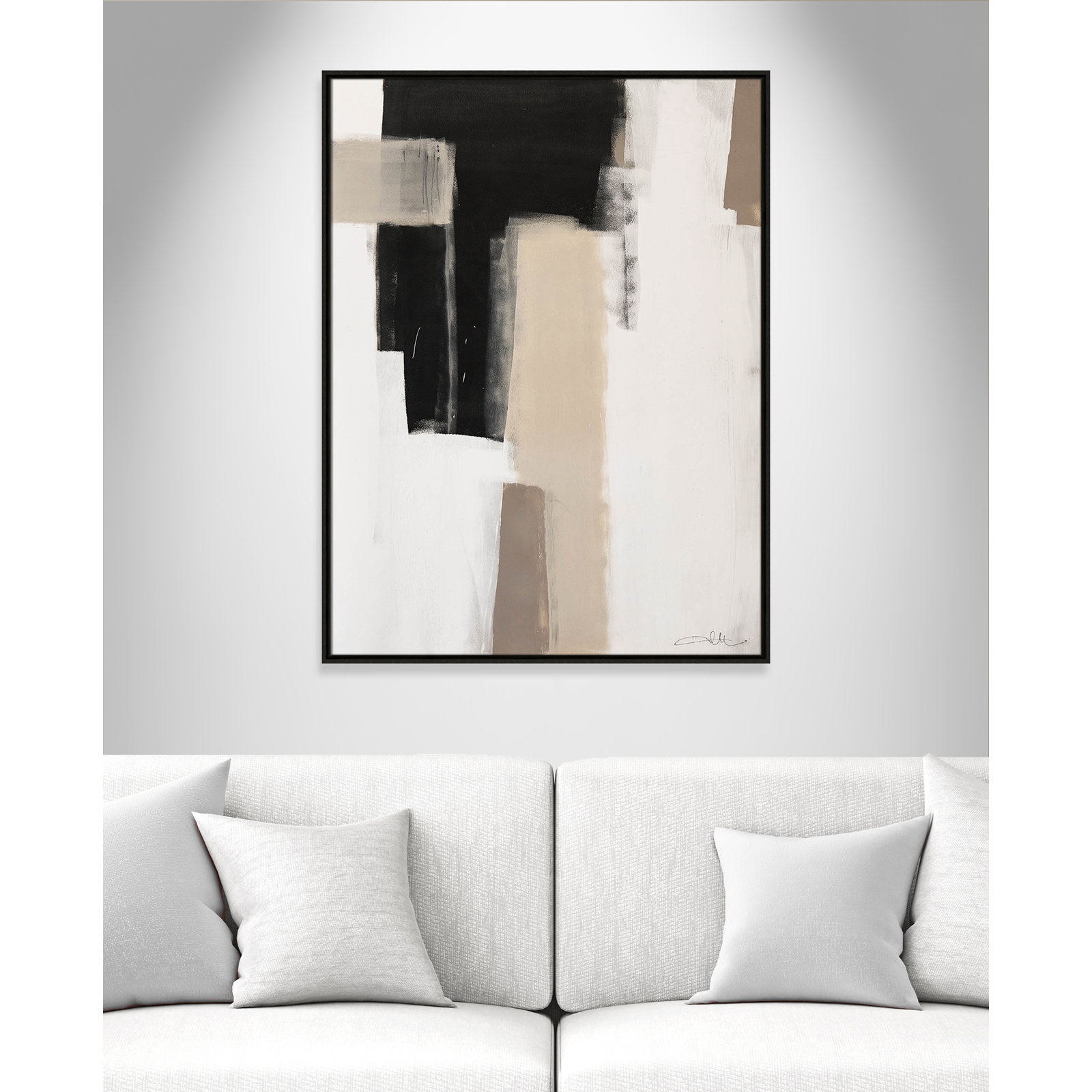 Giverny Earth Scapes I Print, No Mat, Espresso Floater Framed, 41.5" H x 31.5" W x 2" D