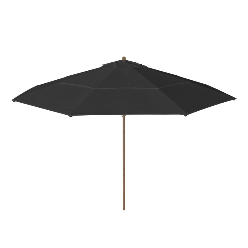 Parasol de marché de 132 po Downtime, Toile Sunbrella® noir