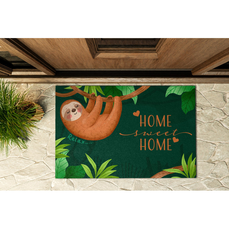 Non-Slip Floral Outdoor Doormat