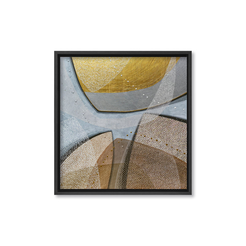 Nature Inspired Gold Leaf Abstract, 48" H x 48" W