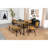 Governess Natural Mango And Black Rectangular Dining Table