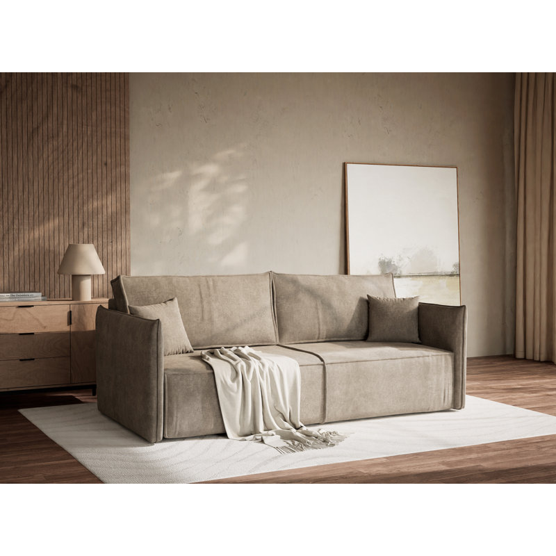 3 Seater Reclining Sofa, Dark Brown Polyester/Chenille