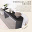 Console sophistiquée avec placage de pin et rayures verticales-1701723727