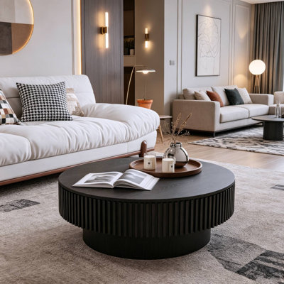MDF Round Coffee Table With Storage