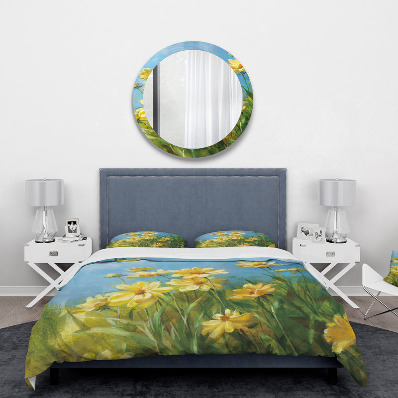 Summer Field I - Ensemble de housse de couette traditionnel - Microfibre de polyester