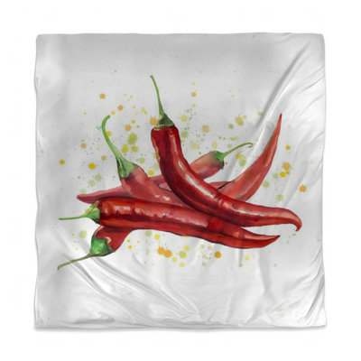 Red Hot Peppers Kitchen Duvet Cover | Home Decor Essential