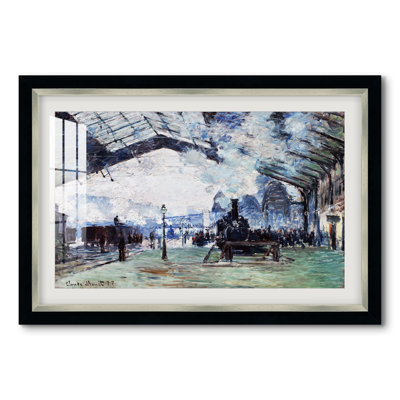 The Saint-Lazare Station, 1877-Claude Monet-Custom Framed Print