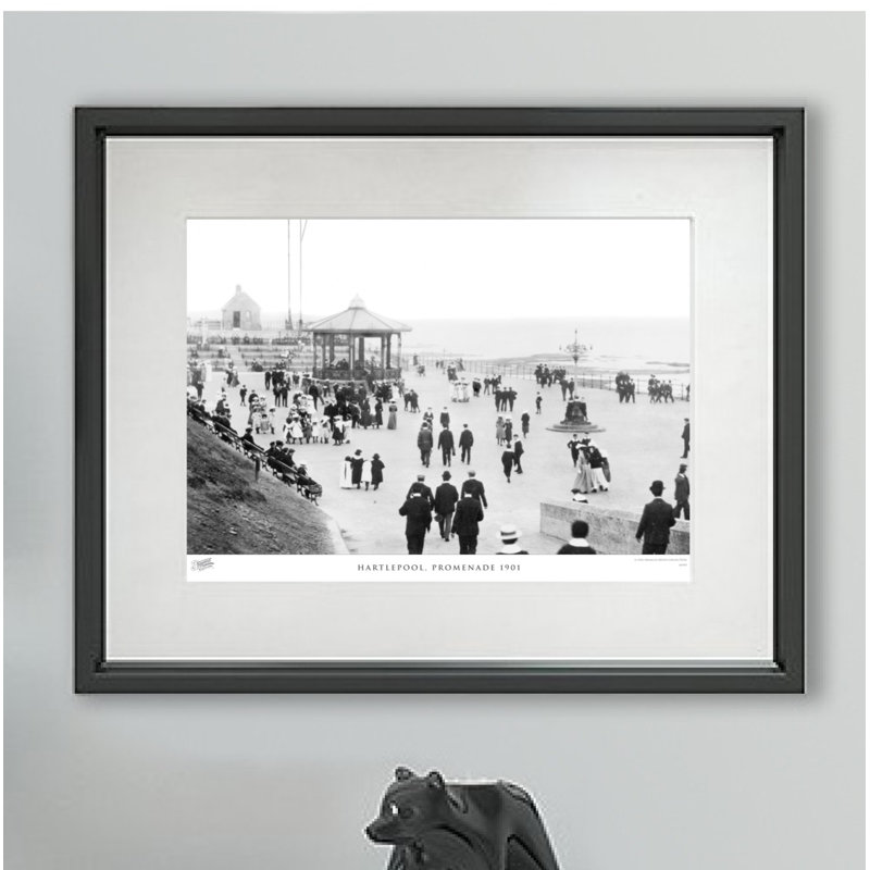 Hartlepool, Promenade 1901 - Single Picture Frame Print, 40cm H x 50cm W x 2.3cm D