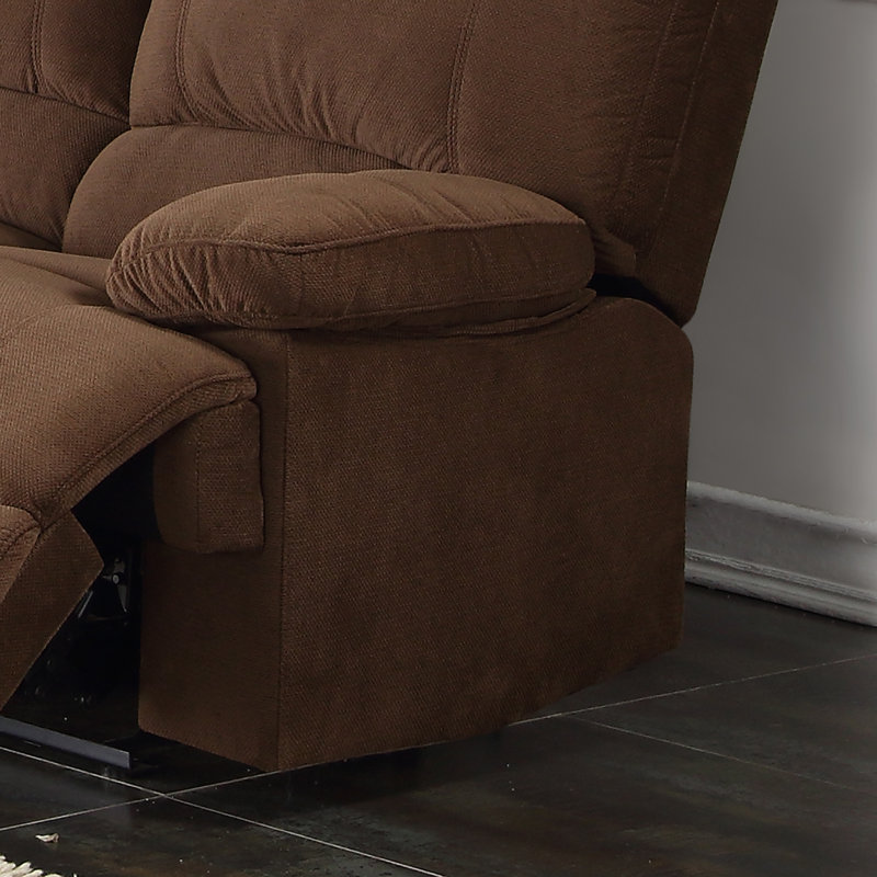 Lerch Upholstered 81'' Reclining Sofa, Brown