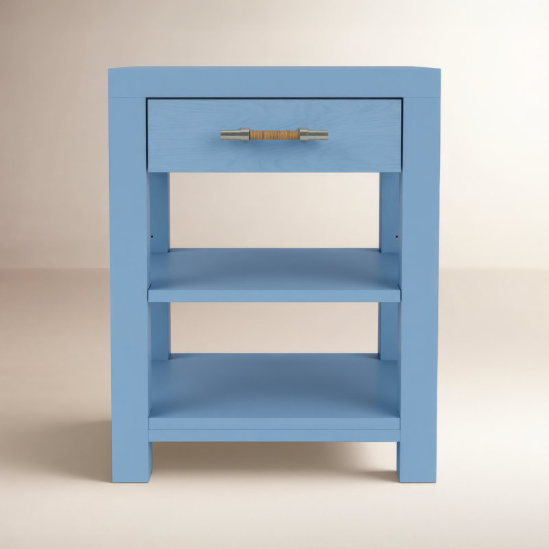 Lana 20'' W Solid Wood Nightstand, Blue