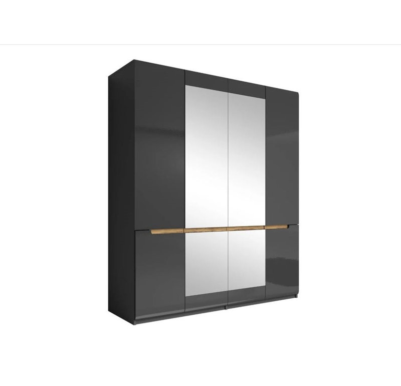 Bergeman 4 Door Manufactured Wood Wardrobe
