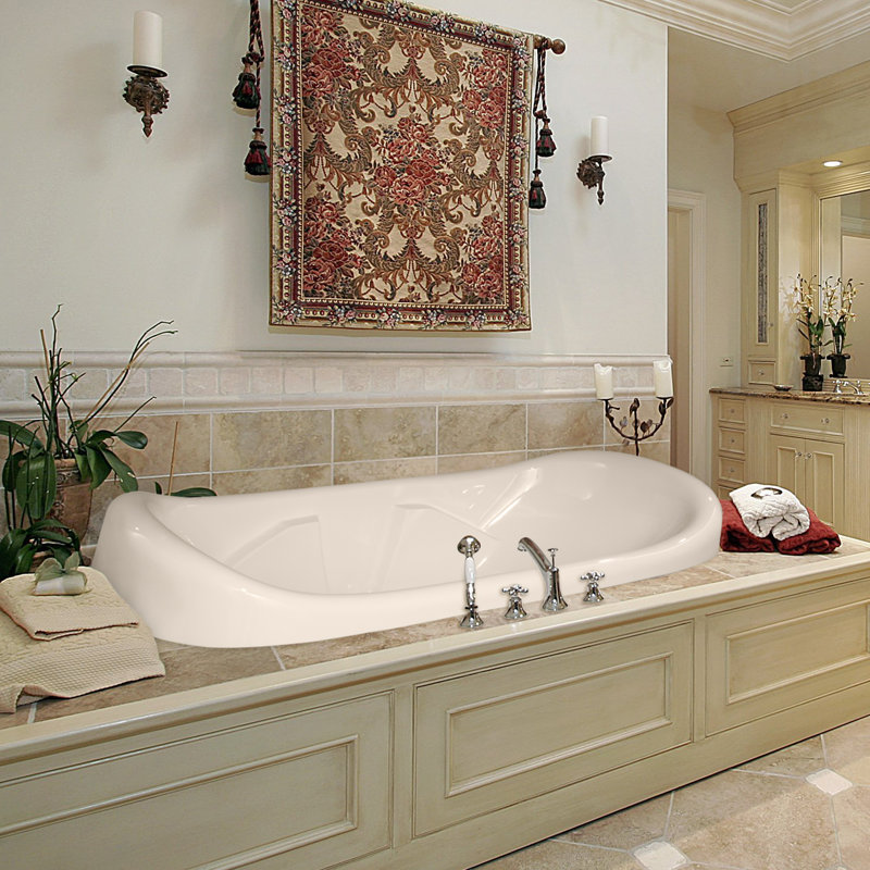 Natalie 78'' L Bathtub, White, Polished Chrome