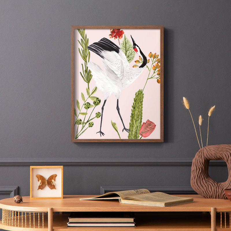 Birds in Motion VI, reproduction encadrée - bois massif, Brun, H 14 po x l 11 po