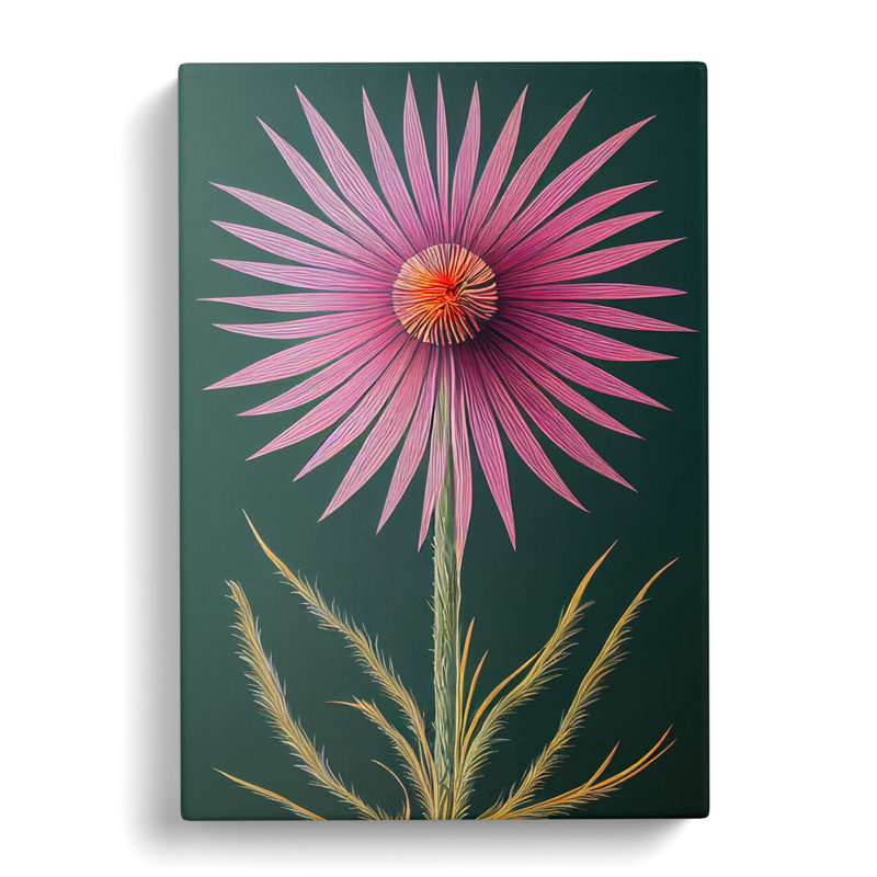 CAN-V0523-2504X Thistle Polygon - Wrapped Canvas Print, 60cm H x 40cm W x 3cm D, Wrapped Canvas