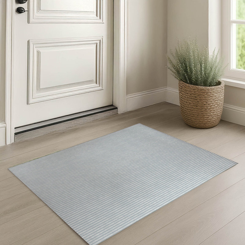 Paillasson Shallotte, L 36 po x L 60 po, Bleu ardoise