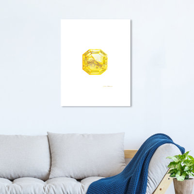 Emerald Yellow by Glitter Enthusiast  Painting on Canvas