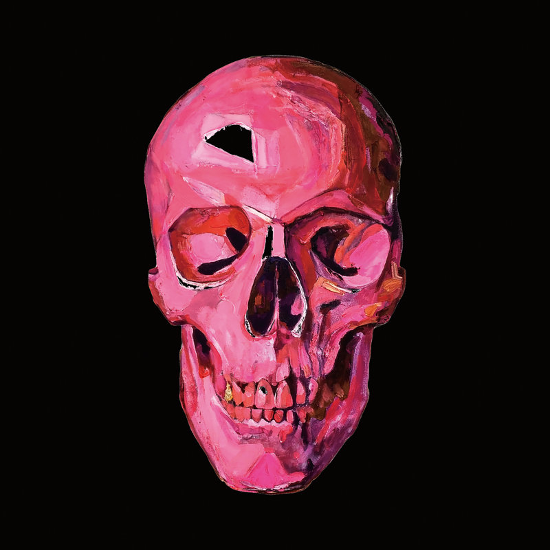 " Bule Human Skull " Painting Print