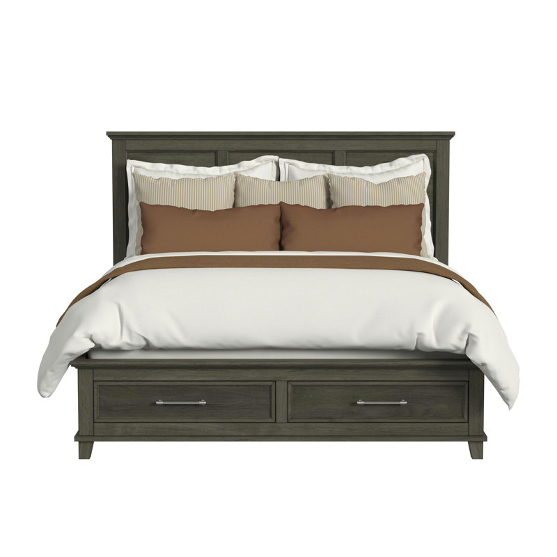 Grand lit de rangement gris Sneed, King, Gris