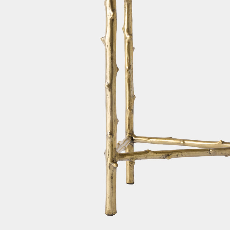 Bamboo Marble End Table