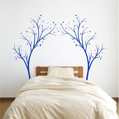 Décalcomanie murale arbres étoiles