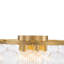 6 - Light Bowl Beading Ribbed Glass Cluster Semi Flush Mount