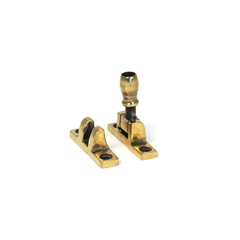 Mushroom Brighton Fastener - Narrow (Square), Aged Brass